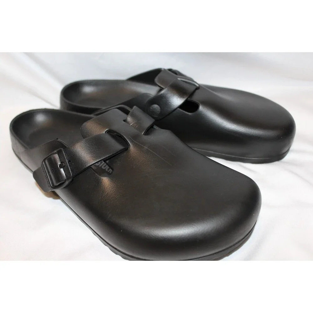 Birkenstock Boston Essentials EVA Slide Men's Sandal BLACK Medium/Narrow EU 43 - Picture 2 of 5